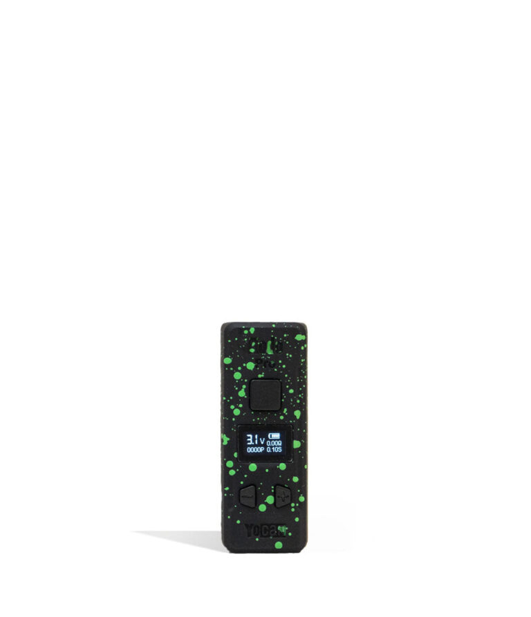 Black Green Spatter Wulf Mods KODO Pro 510 Thread Battery on white background