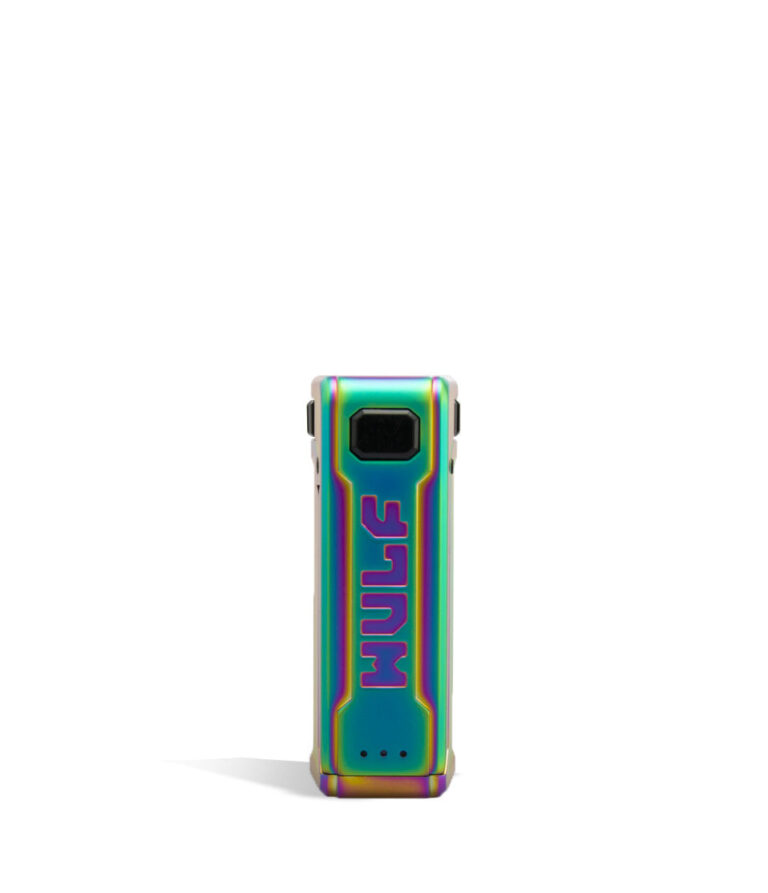 Full Color Wulf Mods UNI S Face View Adjustable 510 Thread Battery on White Background