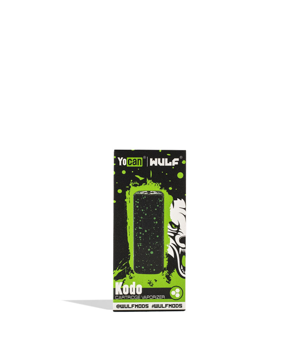 Black Green Spatter packaging Wulf Mods KODO 510 Thread Battery on white background