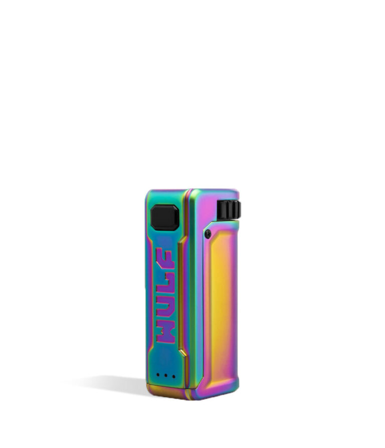 Full Color Wulf Mods UNI S Adjustable 510 Thread Battery Side View on White Background