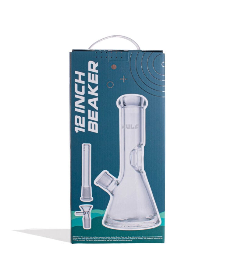 Wulf Mods 9mm 12inch Beaker Water Pipe Packaging Back View on White Background
