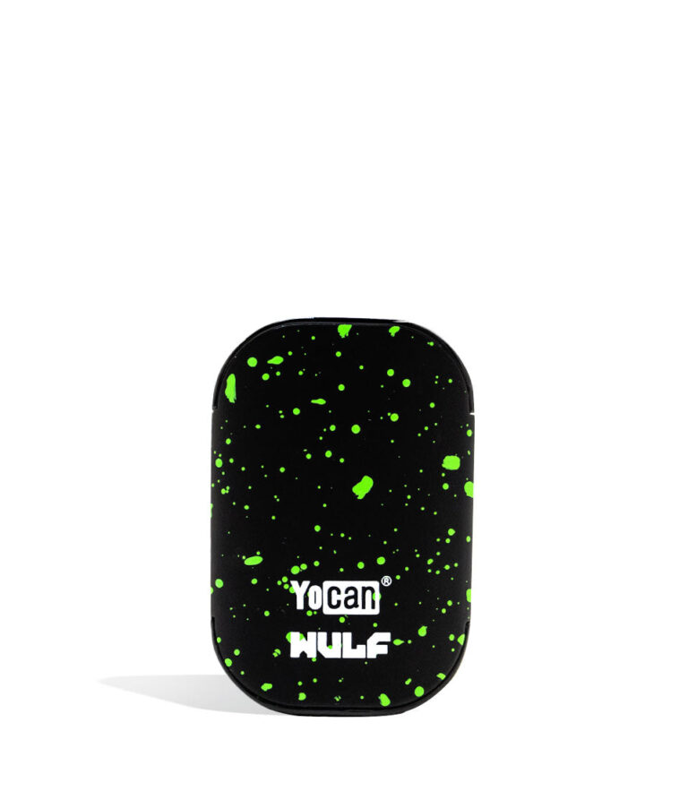 Black Green Spatter back view Wulf Mods UNI X 510 Thread Battery on white background
