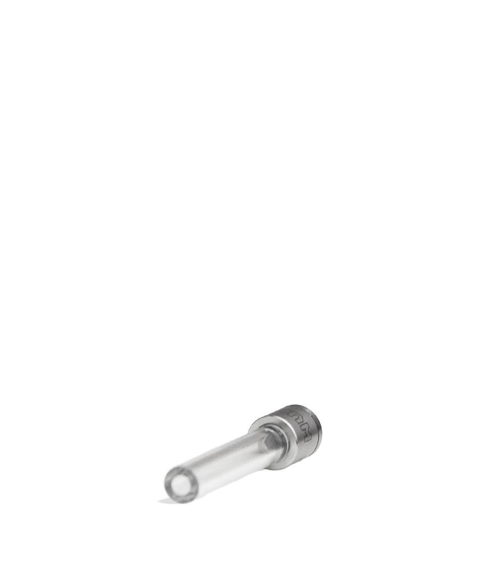 Quartz side view Wulf Glass Screw On Nectar Tips on white background