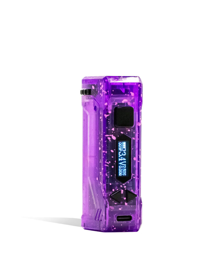 Amethyst Wulf Mods X-Ray Series Uni Pro 510 Thread Battery Front View on White Background