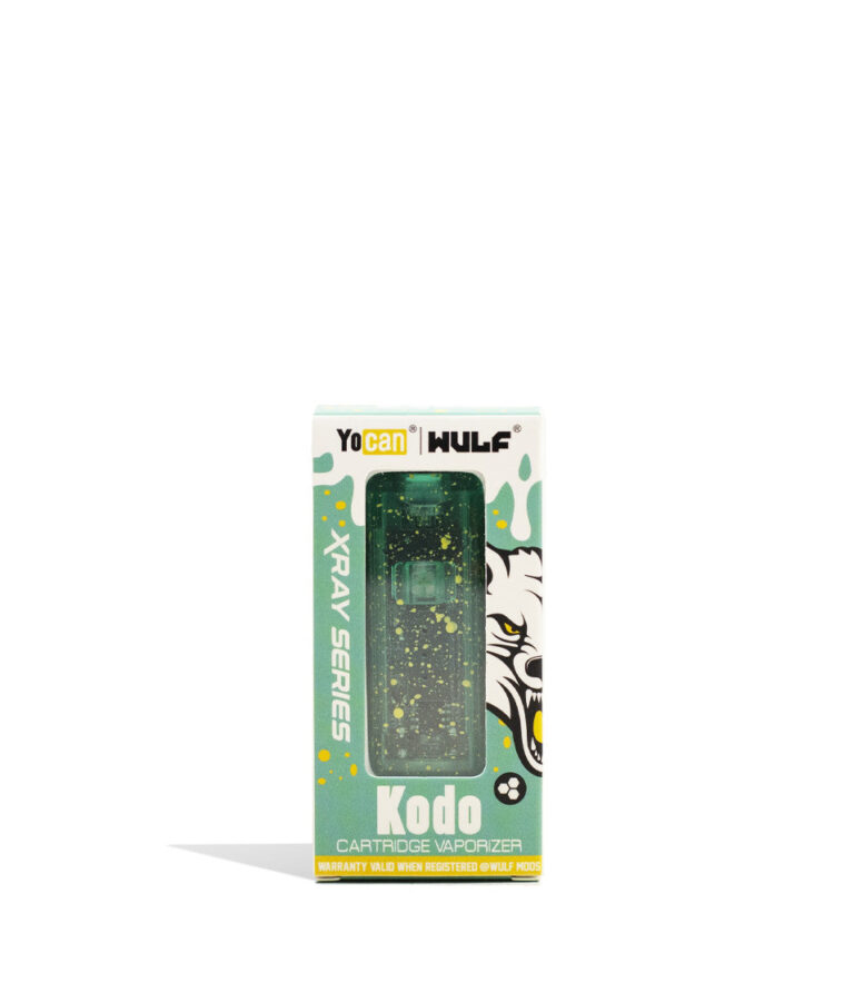 Aqua packaging Wulf Mods X-Ray Series Kodo 510 Voltage Battery on white background