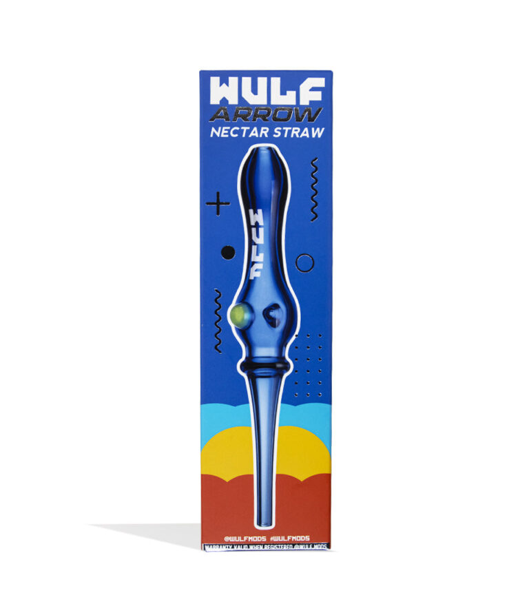 Blue Wulf Mods Arrow Nectar Straw Packaging Front View on White Background