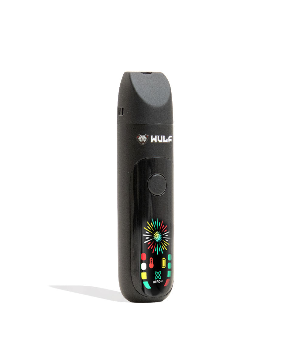 Black Wulf Mods Budr Portable Concentrate Vaporizer Angle View on White Background