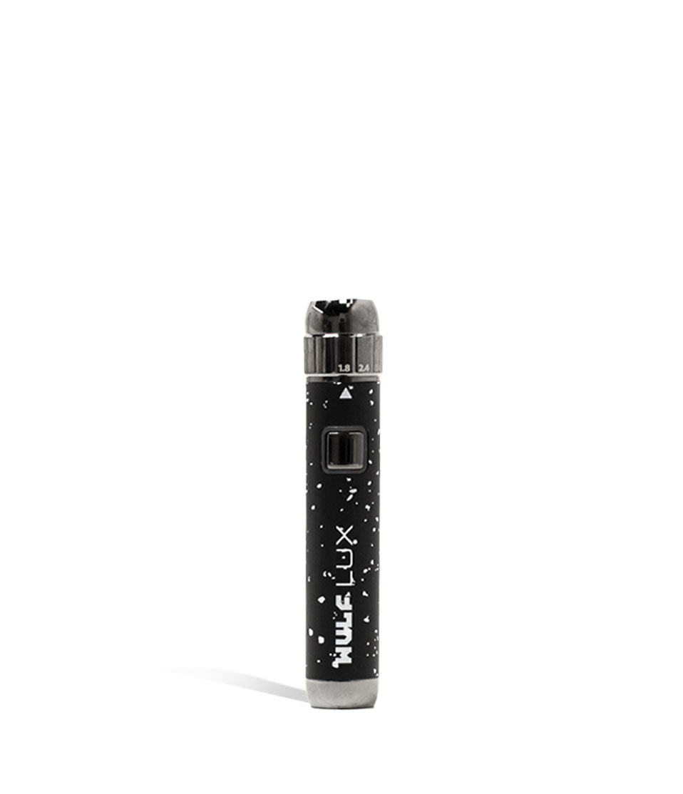 Black White Spatter Wulf Mods LUX 510 Thread Battery on white background