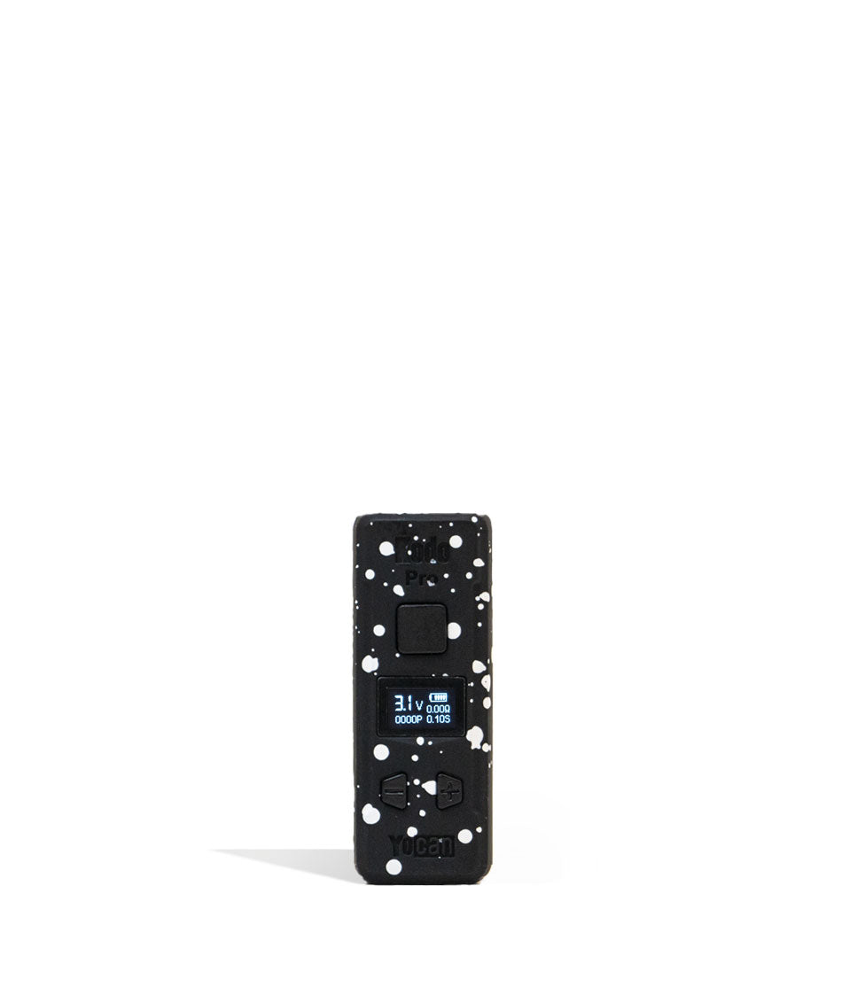 Black White Spatter Wulf Mods KODO Pro 510 Thread Battery on white background