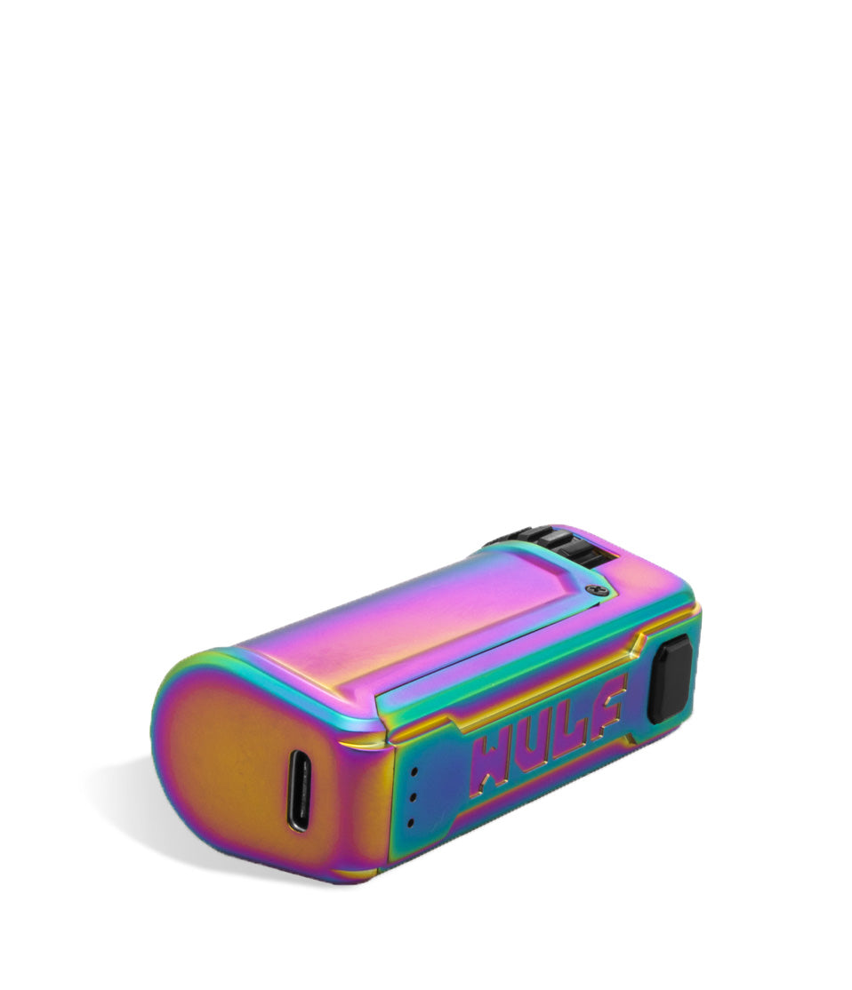 Full Color Wulf Mods UNI S Bottom View Adjustable 510 Thread Battery on White Background