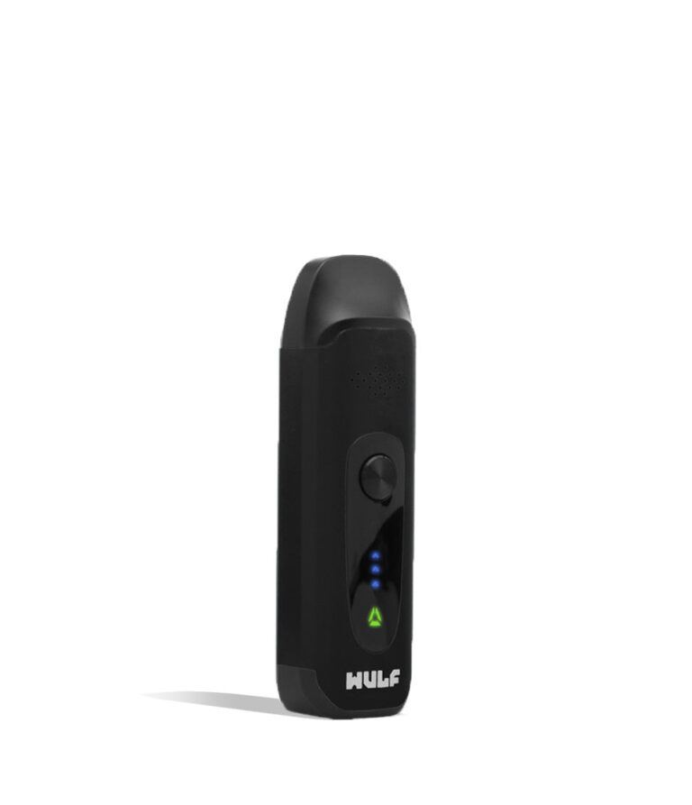 Black side view Wulf Mods Next Vaporizer on white background