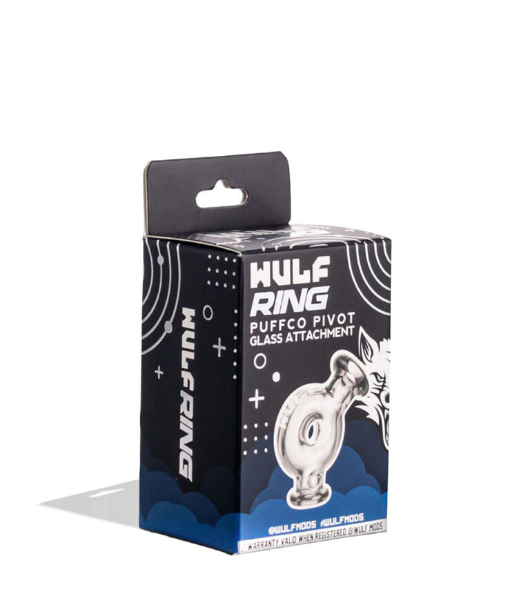 Clear Wulf Mods Ring Puffco Pivot Top packaging on white background
