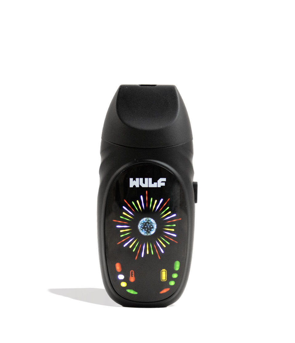 Black Wulf Mods Faze Portable Dry Herb Vaporizer Front View on White Background 