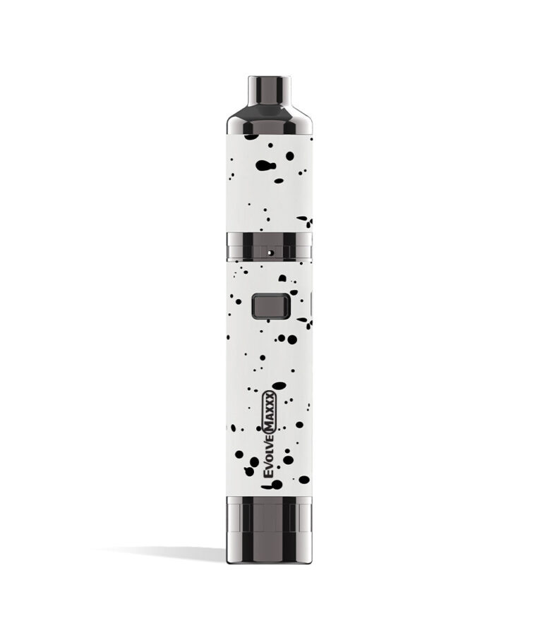 White Black Spatter wax pen Wulf Mods Evolve Maxxx 3 in 1 Kit on white background