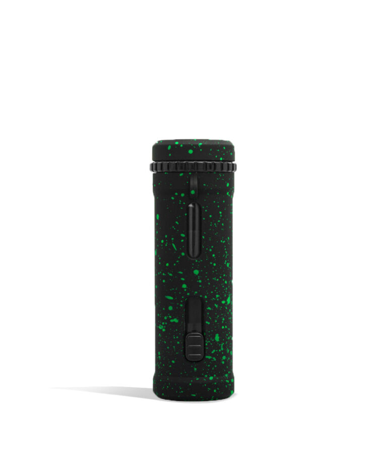 Black Green Spatter Wulf Mods UNI Pro Adjustable 510 Thread Battery Back View on White Background