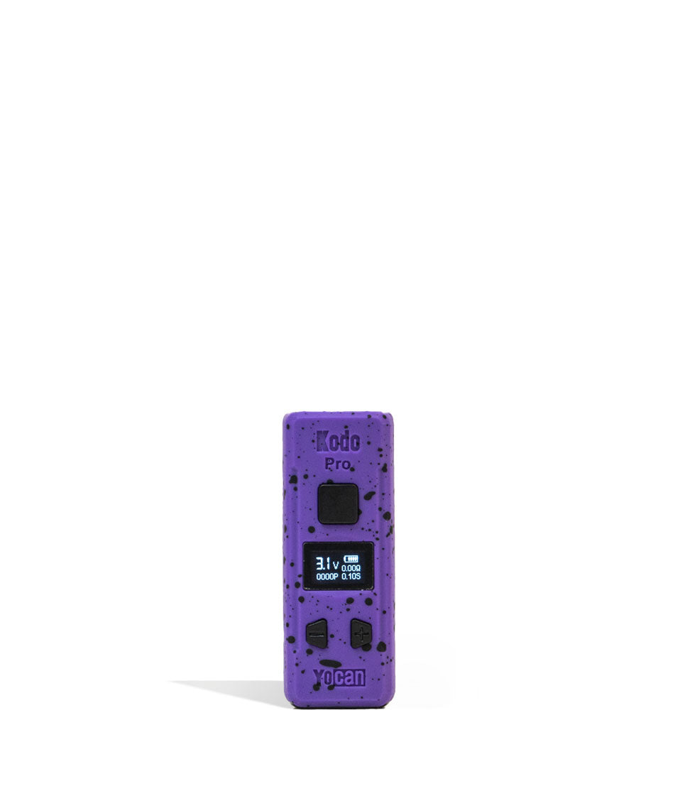 Purple Black Spatter Wulf Mods KODO Pro 510 Thread Battery on white background