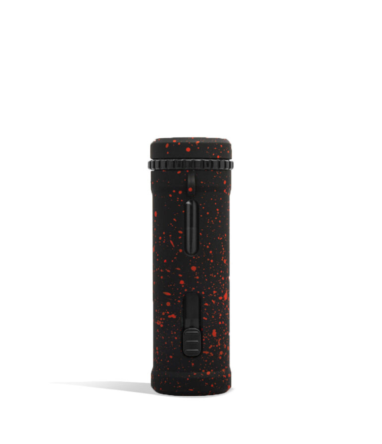 Black Red Spatter Wulf Mods UNI Pro Adjustable 510 Thread Battery Back View on White Background