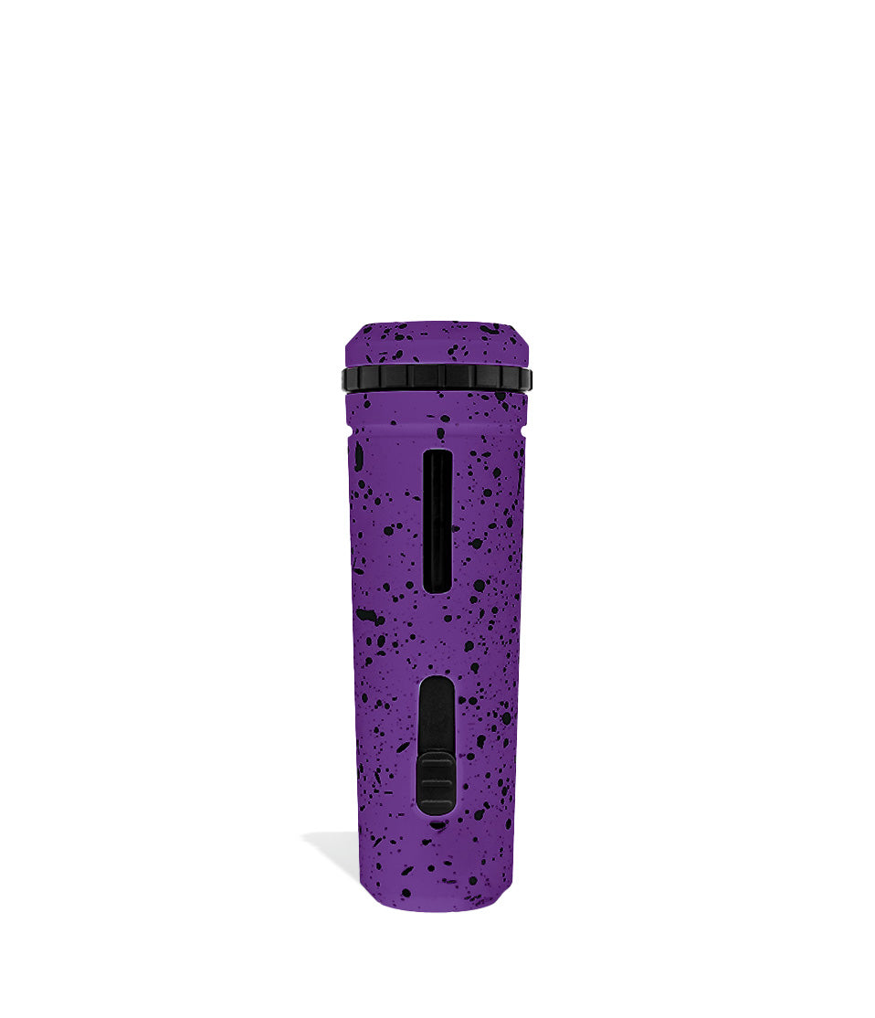 Purple Black Spatter Wulf Mods UNI Adjustable 510 Thread Battery Back View on White Background