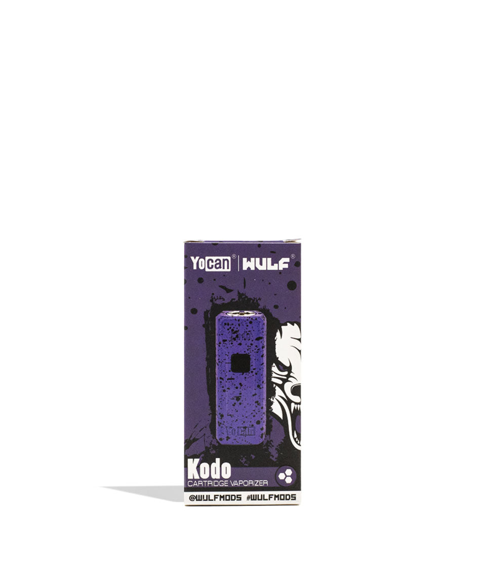 Purple Black Spatter packaging Wulf Mods KODO 510 Thread Battery on white background