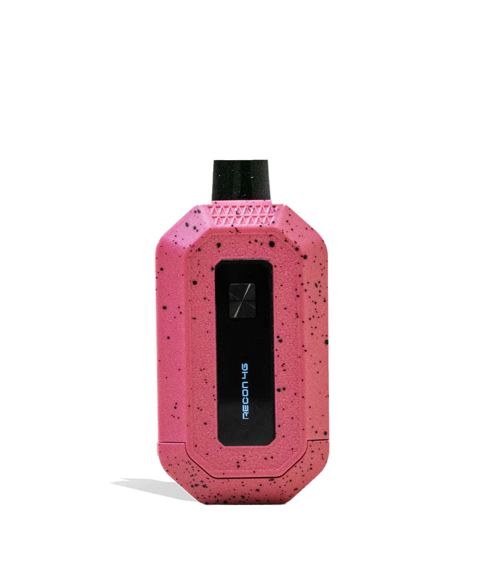 Pink Black Spatter Wulf Mods Recon 4g Dual 510 Thread Battery Front View on White Background