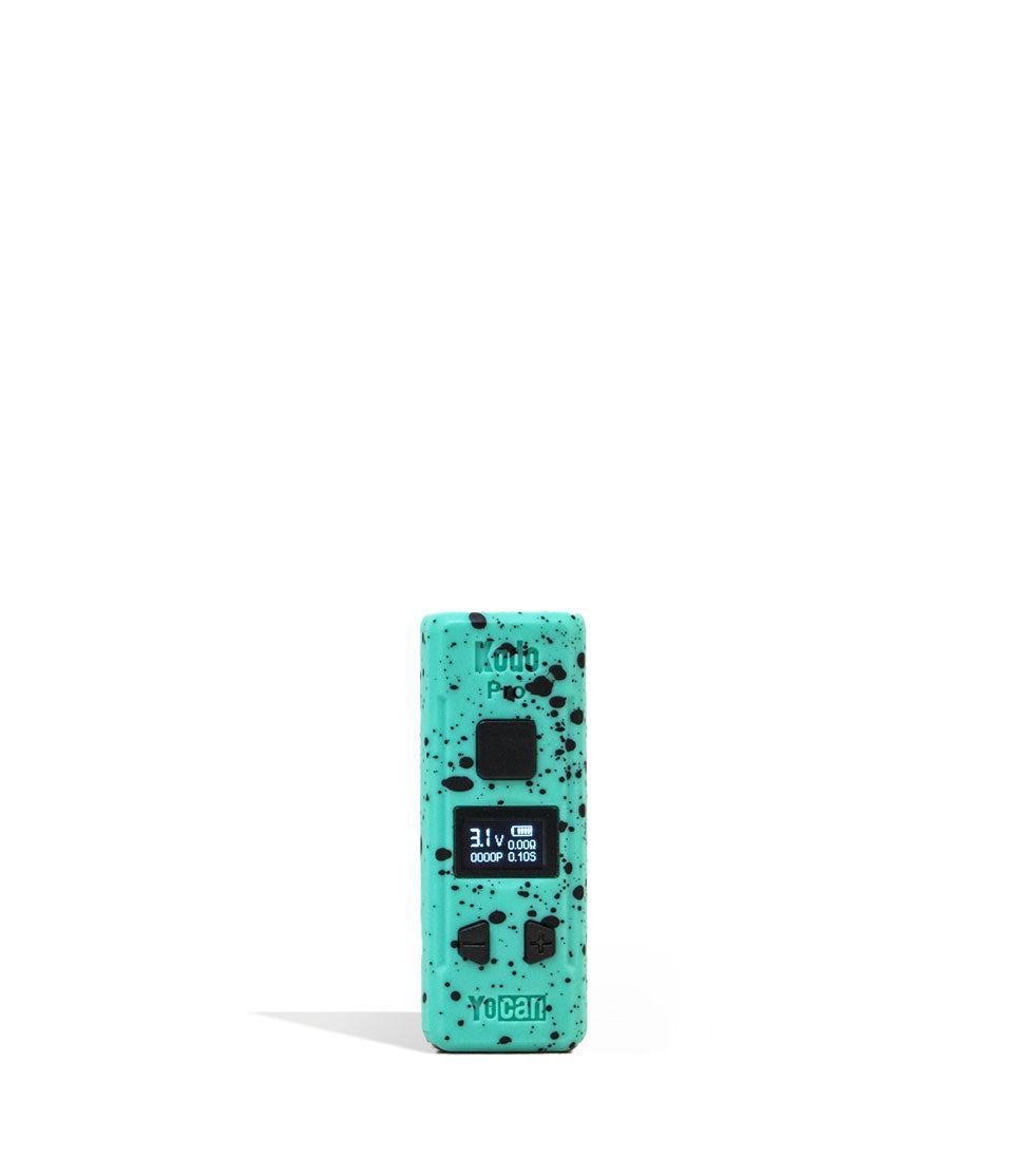 Teal Black Spatter Wulf Mods KODO Pro 510 Thread Battery on white background