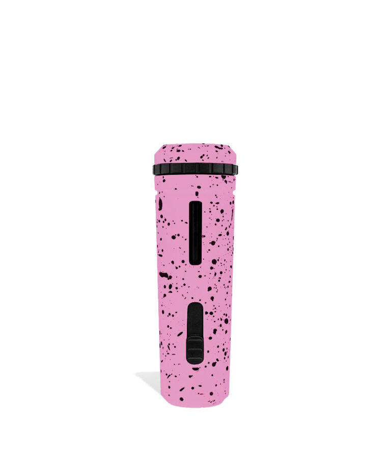 Pink Black Spatter Wulf Mods UNI Adjustable 510 Thread Battery Back View on White Background