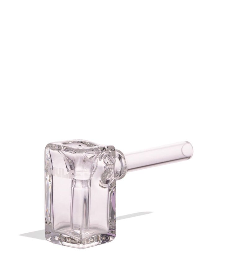 Clear angled Wulf Mods Drft Bubbler on white background