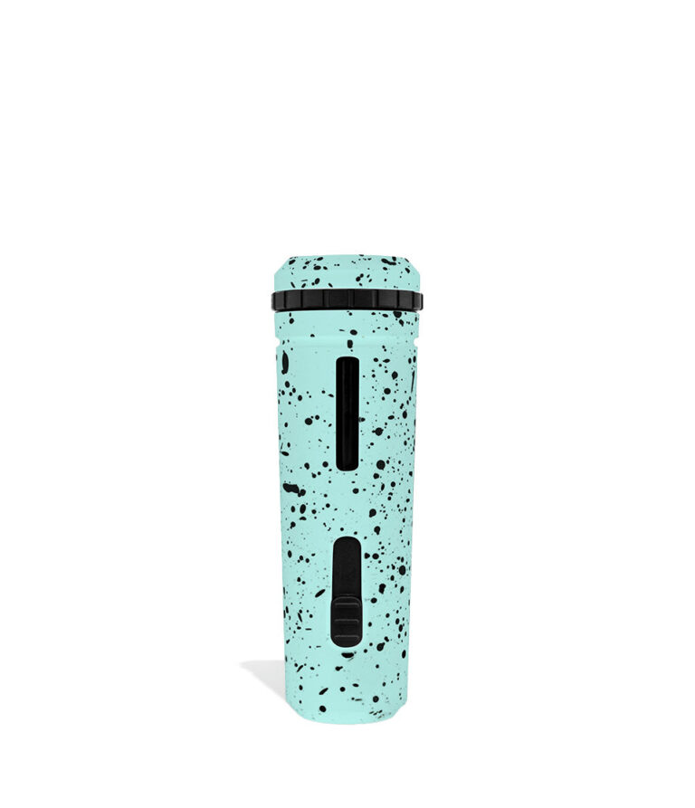 Teal Black Spatter Wulf Mods UNI Adjustable 510 Thread Battery Back View on White Background