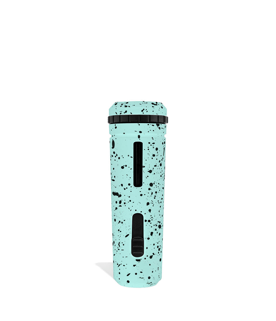 Teal Black Spatter Wulf Mods UNI Adjustable 510 Thread Battery Back View on White Background