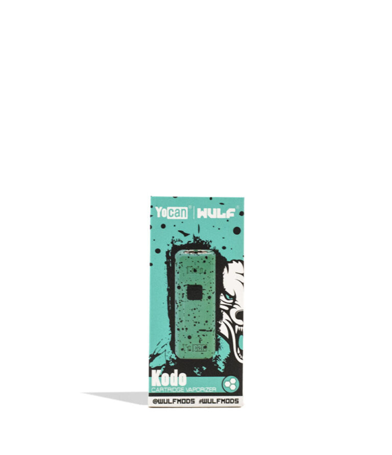 Teal Black Spatter packaging Wulf Mods KODO 510 Thread Battery on white background