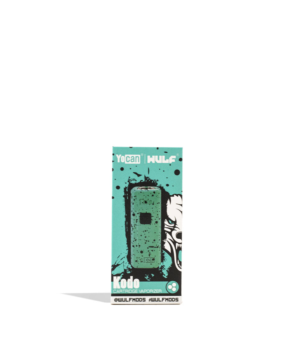 Teal Black Spatter packaging Wulf Mods KODO 510 Thread Battery on white background