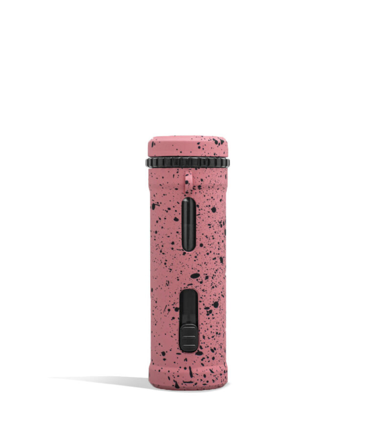 Pink Black Spatter Wulf Mods UNI Pro Adjustable 510 Thread Battery Back View on White Background