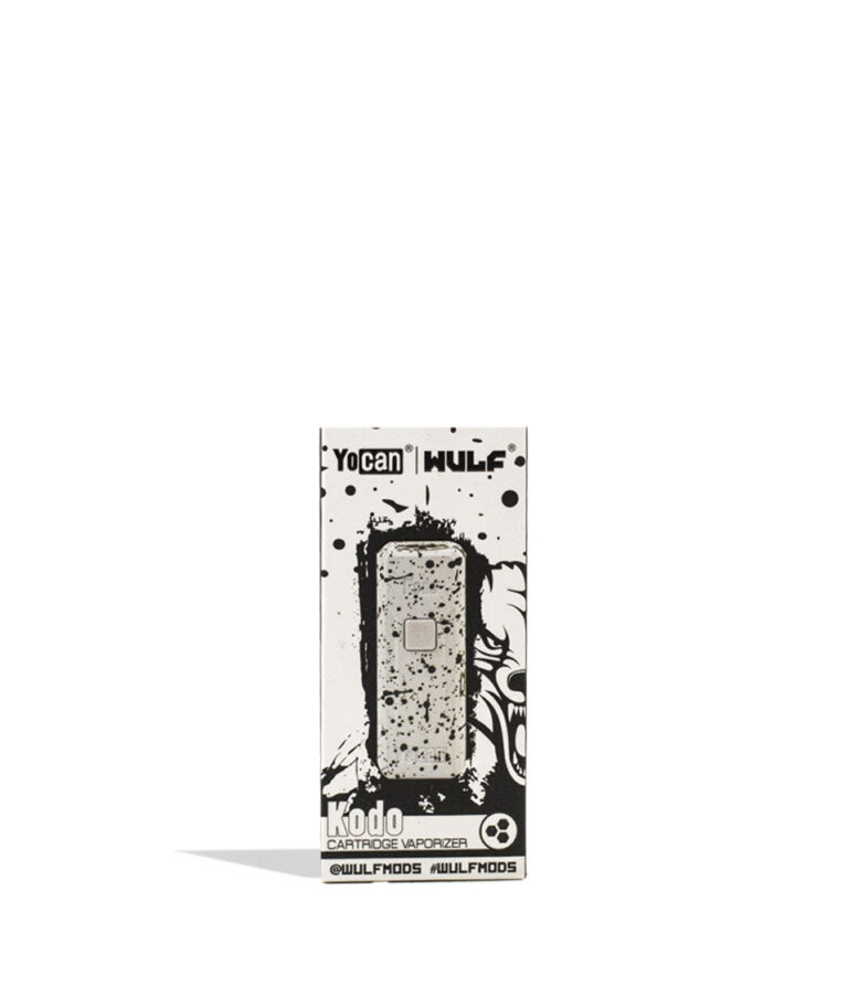 White Black Spatter packaging Wulf Mods KODO 510 Thread Battery on white background
