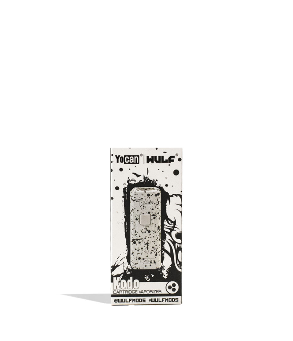 White Black Spatter packaging Wulf Mods KODO 510 Thread Battery on white background