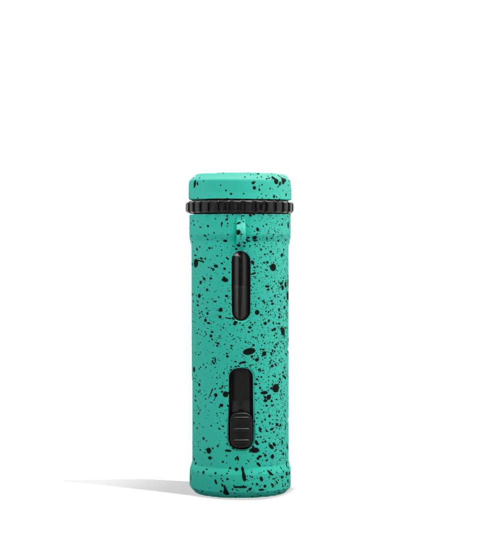 Teal Black Spatter Wulf Mods UNI Pro Adjustable 510 Thread Battery Back View on White Background