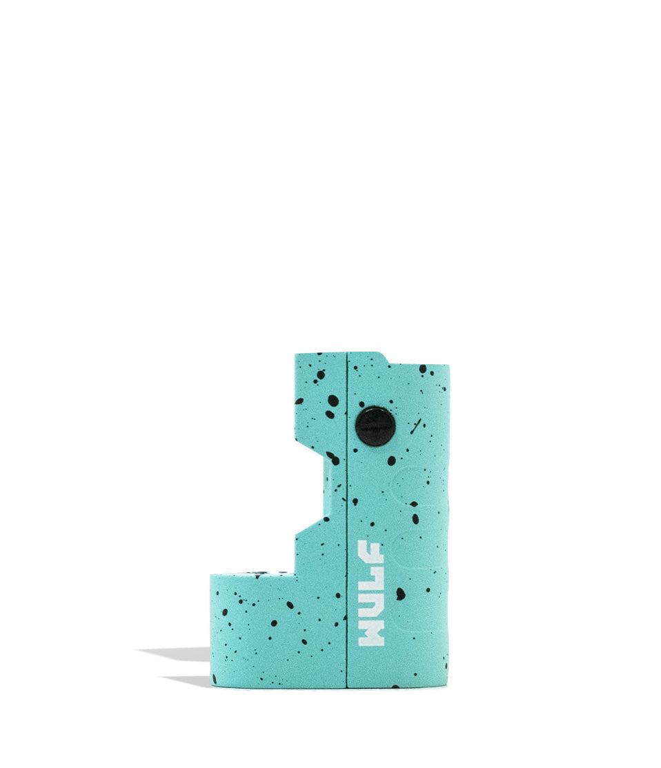 Teal Black Spatter Wulf Mods Micro Max 2g 510 Thread Battery on white background