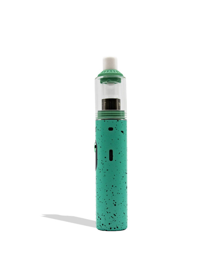 Wulf Orbit 2.0 teal black spatter USB-C port side view