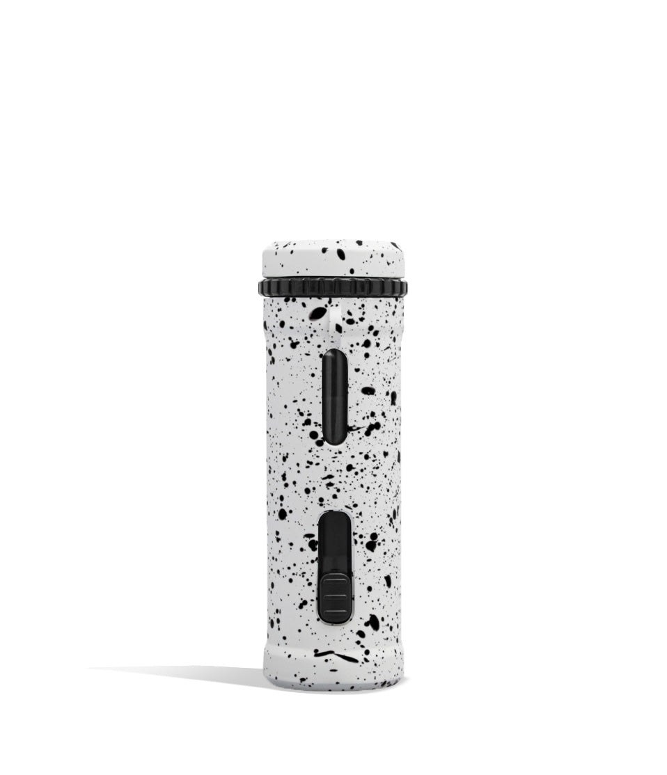 White Black Spatter Wulf Mods UNI Pro Adjustable 510 Thread Battery Back View on White Background
