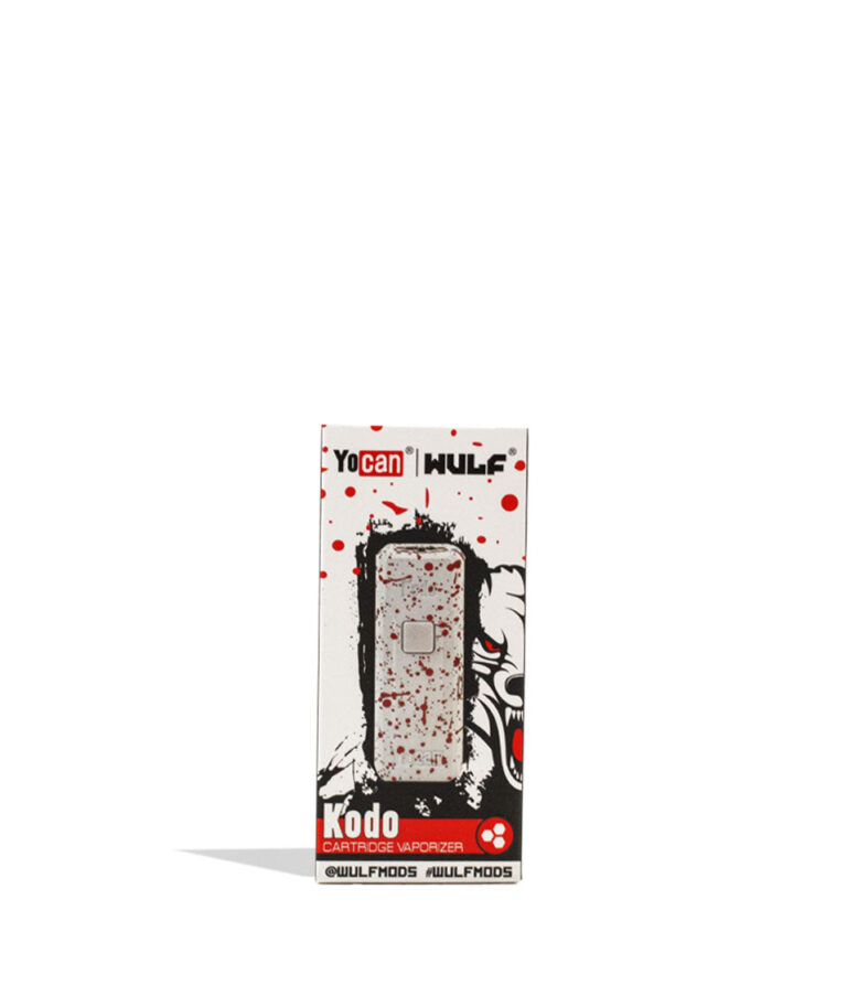 White Red Spatter packaging Wulf Mods KODO 510 Thread Battery on white background
