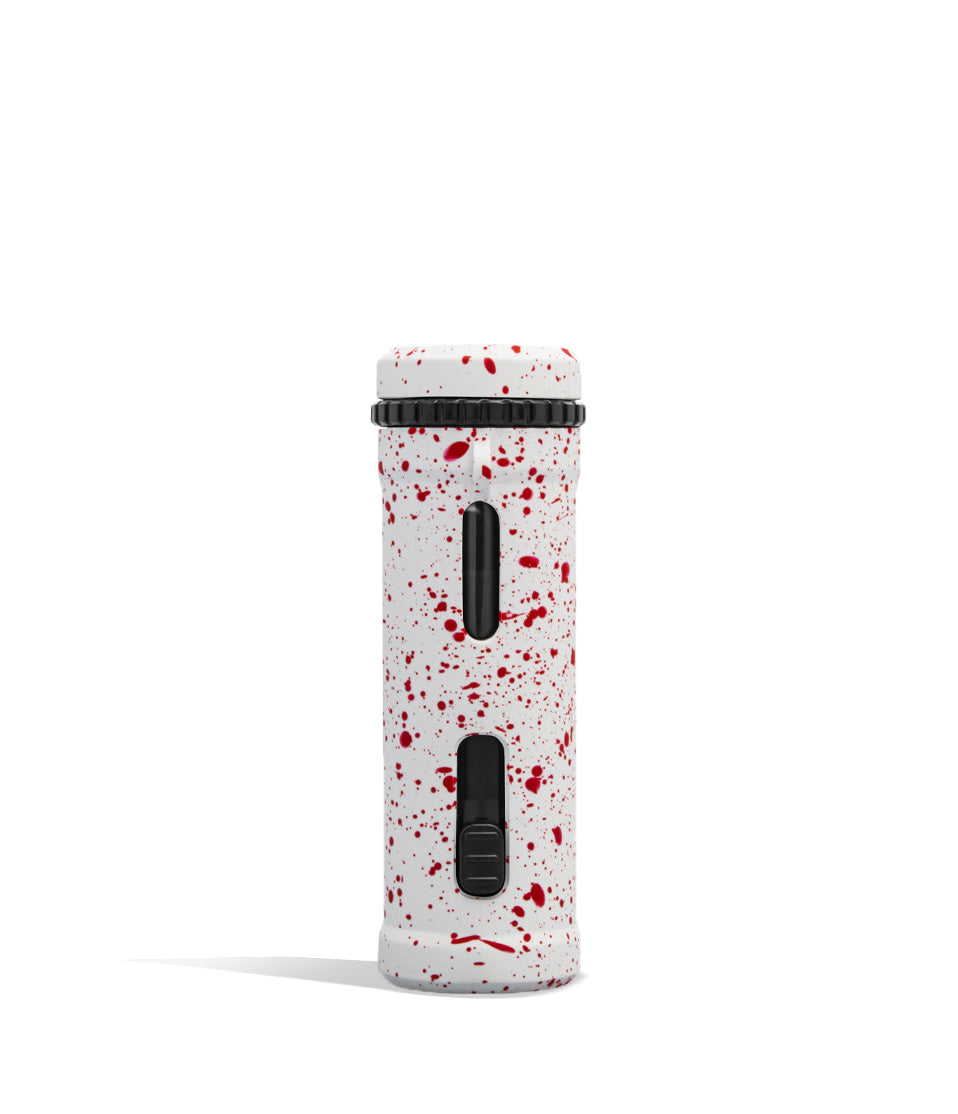 White Red Spatter Wulf Mods UNI Pro Adjustable 510 Thread Battery Back View on White Background