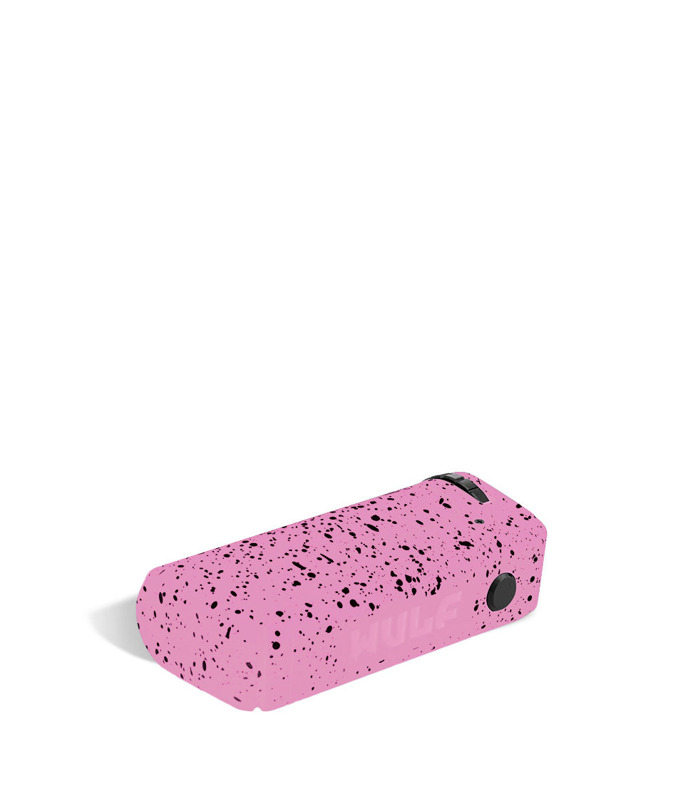 Pink Black Spatter Wulf Mods UNI Adjustable 510 Thread Battery Down 2 View on White Background