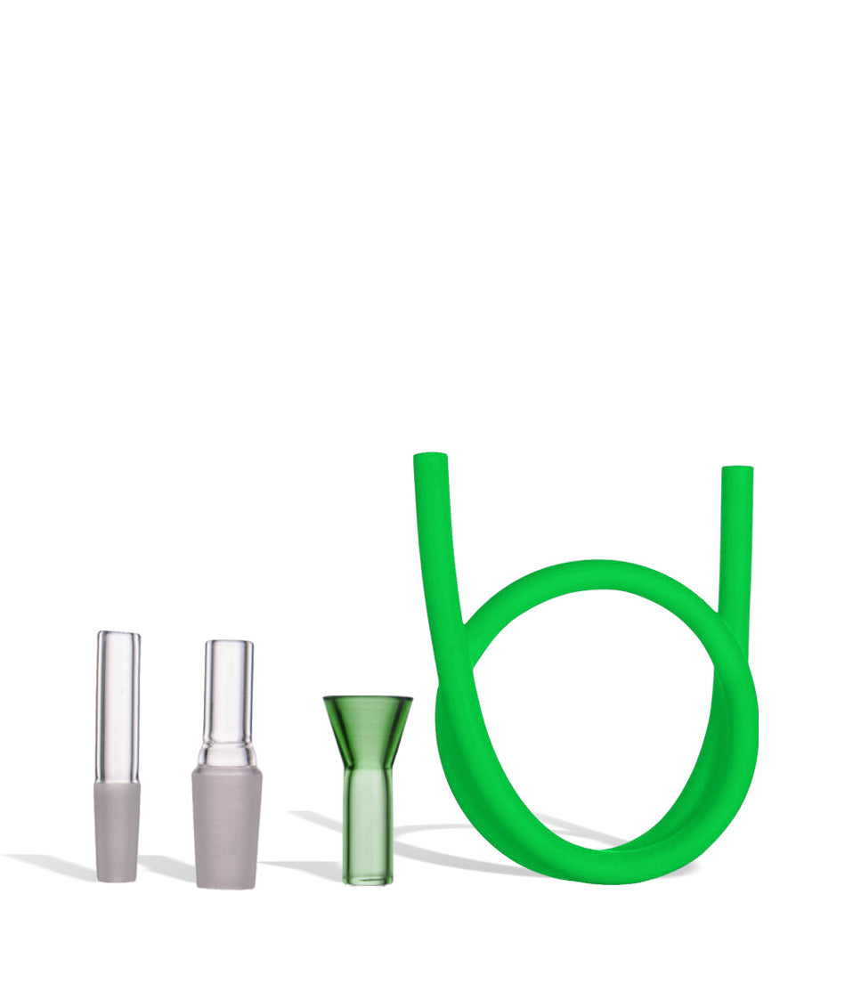 WULF Link replacement kit in green, with glass stems, adapter and coiled silicone tube