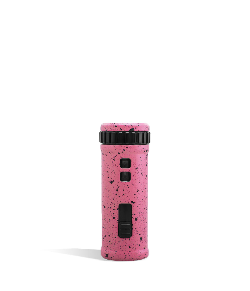 Pink Black Spatter Wulf Mods UNI S Back View Adjustable 510 Thread Battery on White Background