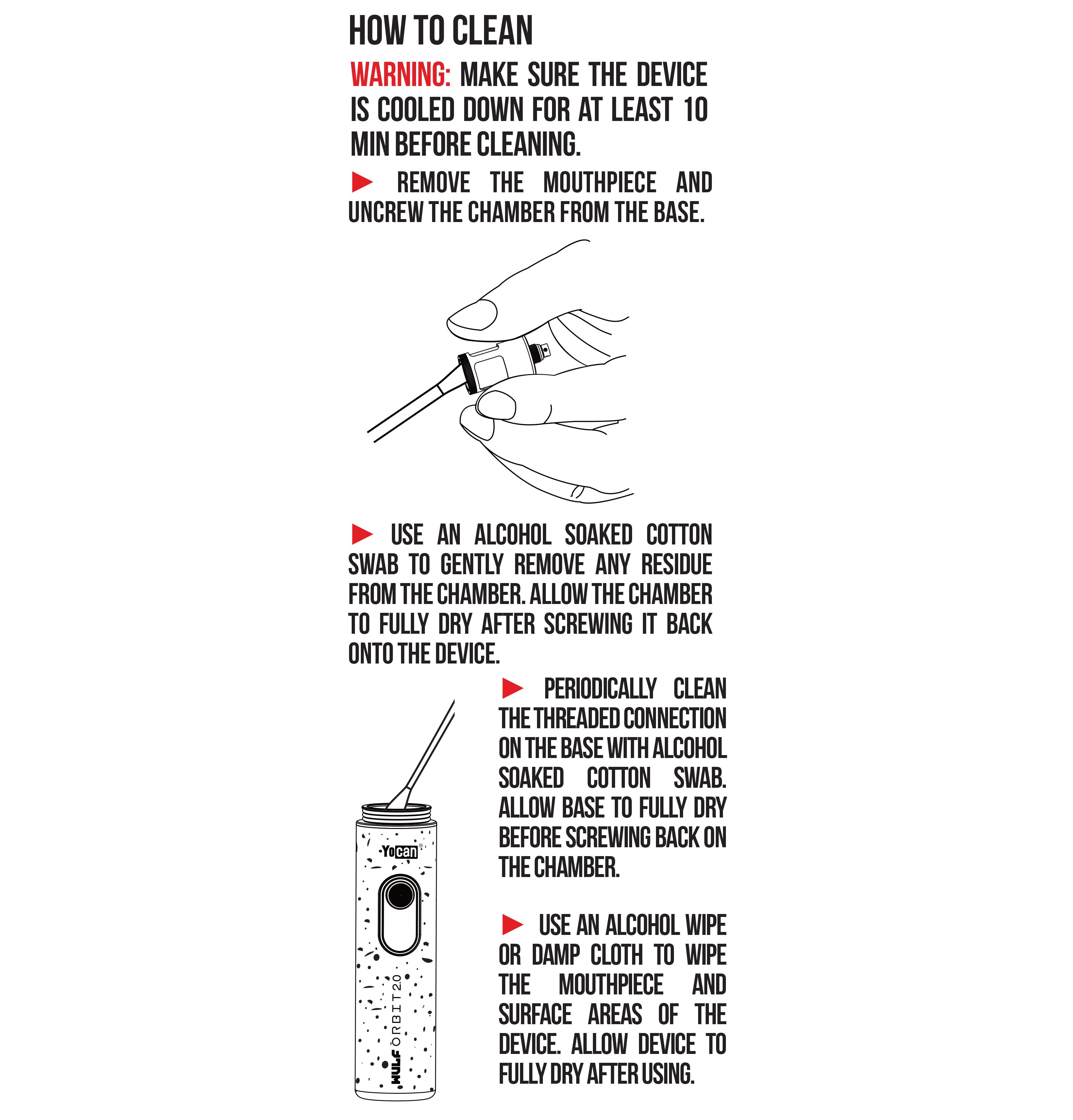 how to clean the Wulf Orbit 2.0