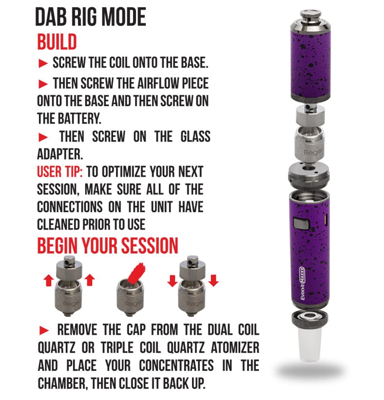 WULF Evolve Maxxx dab rig mode build guide with the parts shown exploded
