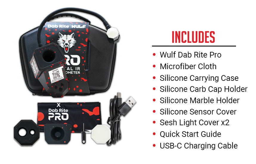 included with the Wulf Dab Rite Pro on white background