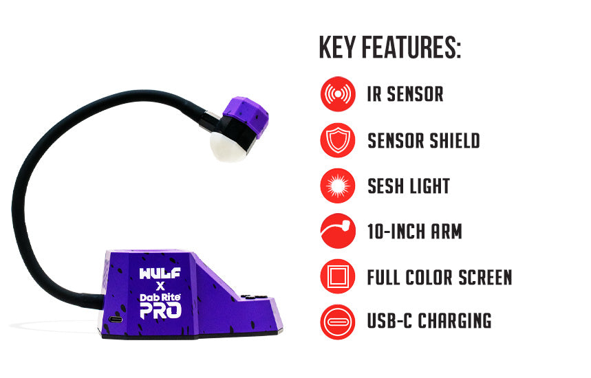 key features of the Wulf Dab Rite Pro on white background