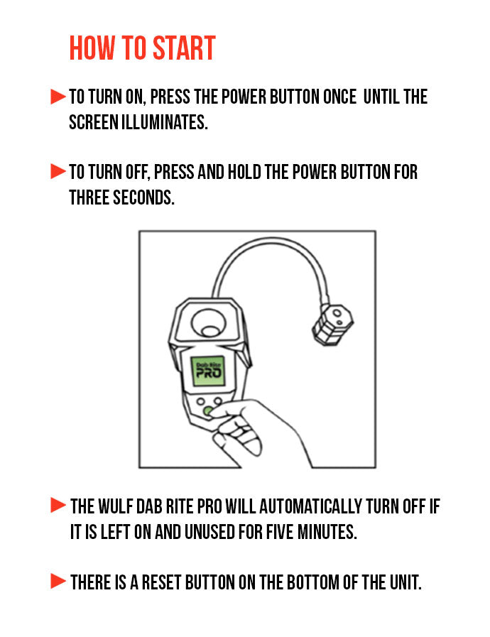Starting the Wulf Dab Rite Pro on white background