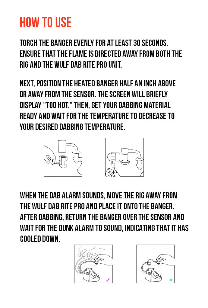 using the Wulf Dab Rite Pro on white background