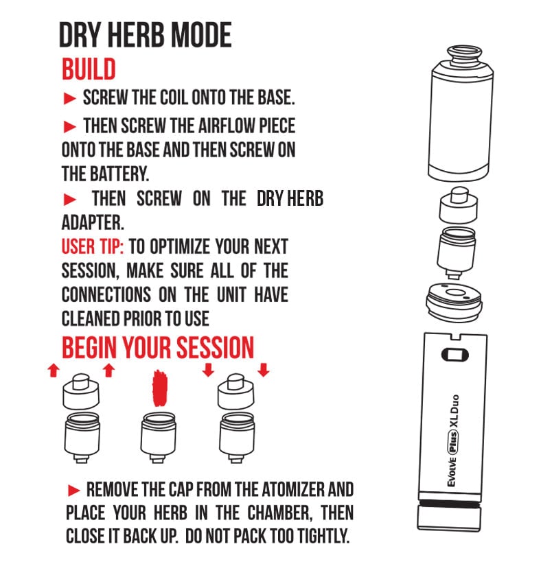 using dry herb mode on the Wulf Evolve Plus XL Duo on white background